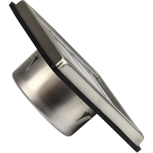 RVS gevelrooster 100mm met beweegbare lamellen hoge doorlaat - EL-SS-OP100 SS
