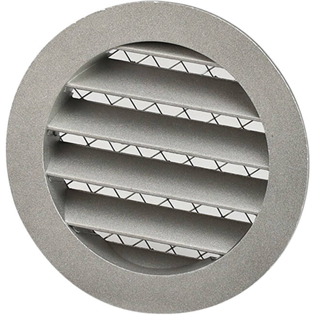 Muur rooster 125mm buitenlucht aluminium - EL-A-RLP125