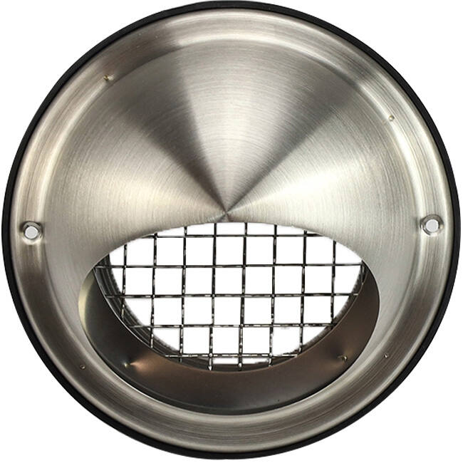 RVS bolrooster 125mm geveldoorvoer - EL-SS-B125 SS