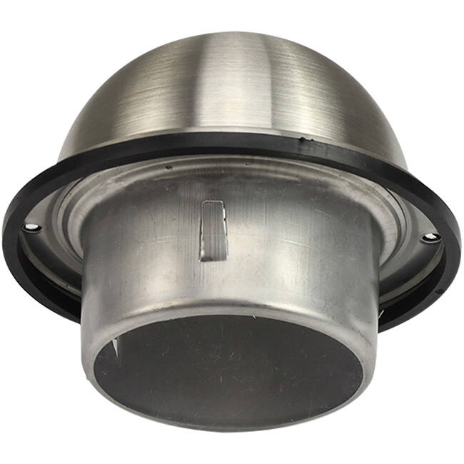 RVS bolrooster 125mm geveldoorvoer - EL-SS-B125 SS