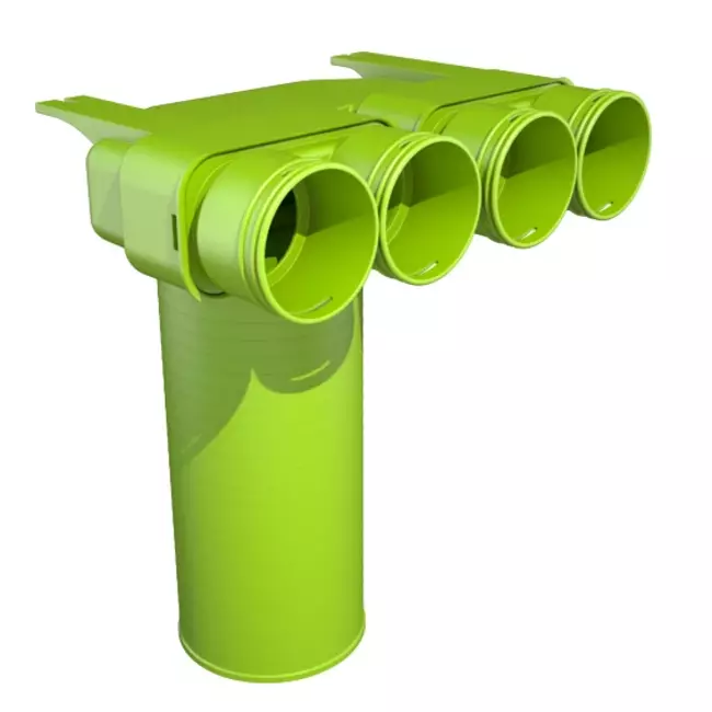 Ubbink Air Excellent 23C ventieladapter 125 4x90°