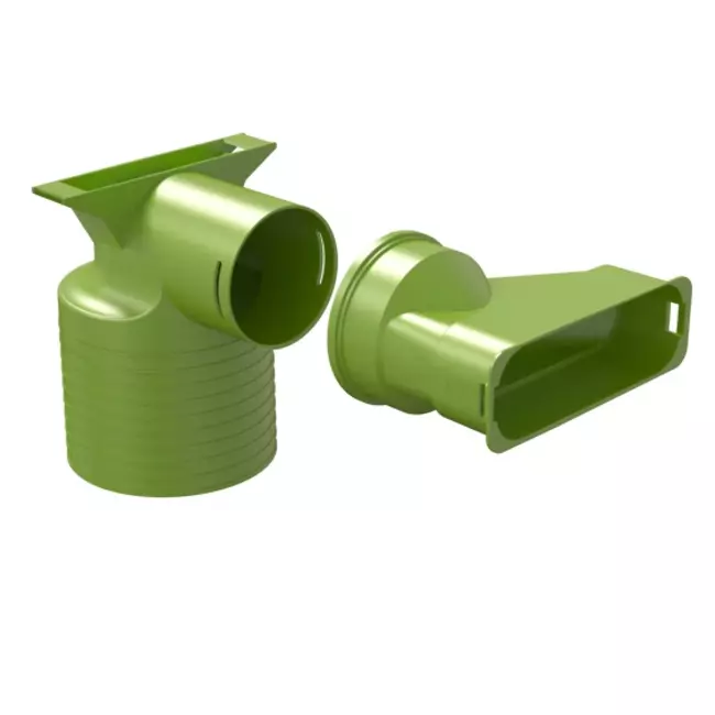 Ubbink Air Excellent 45SC ventieladapter 125 1x90°