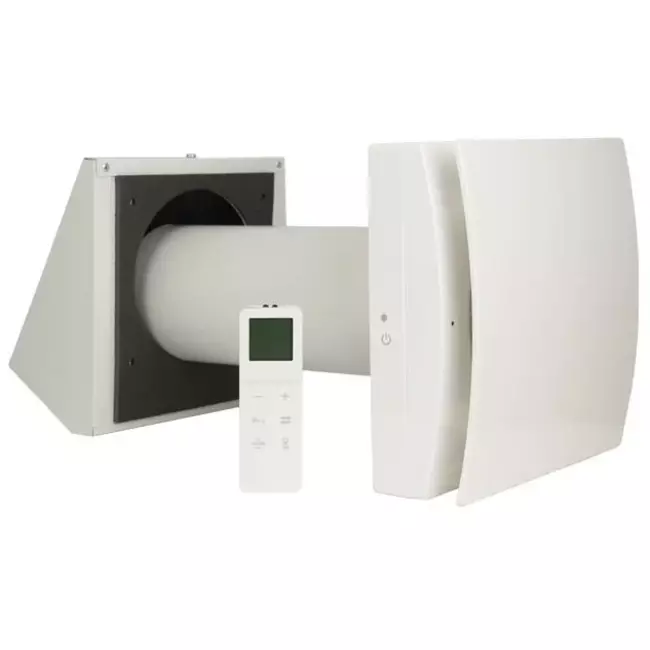 Decentrale WTW  HRU wall Ø150 met afstandsbediening - 60 m³/h - HRU-WALL-RC-150-60-PEG
