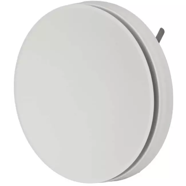 Ventilatie toevoerventiel kunststof 125 mm RAL  9003 met klemveren en schone sector - I-Valve Rondo 125