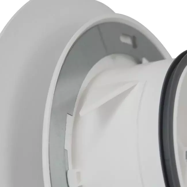 Imaginair RLV ventiel groot Ø 125 mm  - montageveren + ring - wit