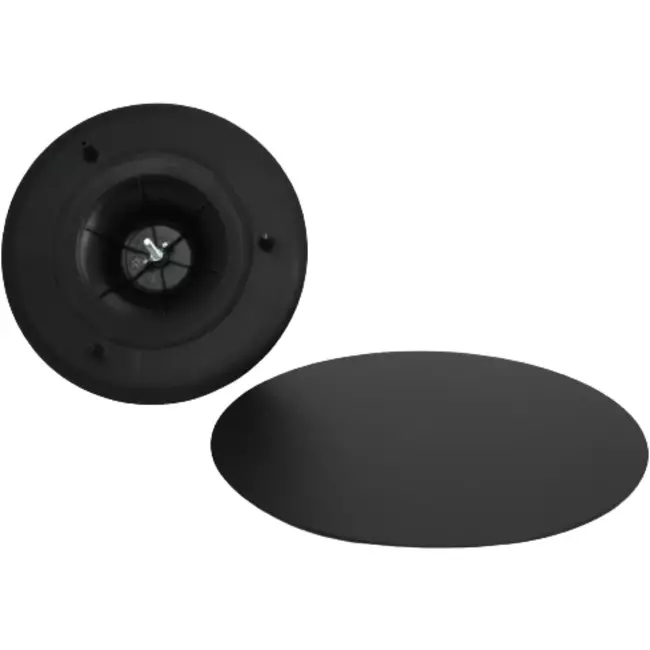 Imaginair RLV ventiel groot Ø 125 mm  - montageveren + ring - zwart
