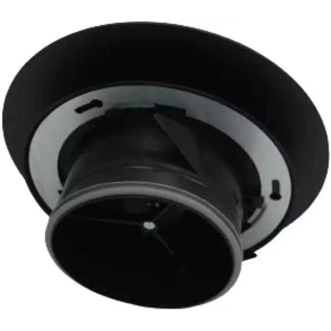Imaginair RLV ventiel groot Ø 125 mm  - montageveren + ring - zwart
