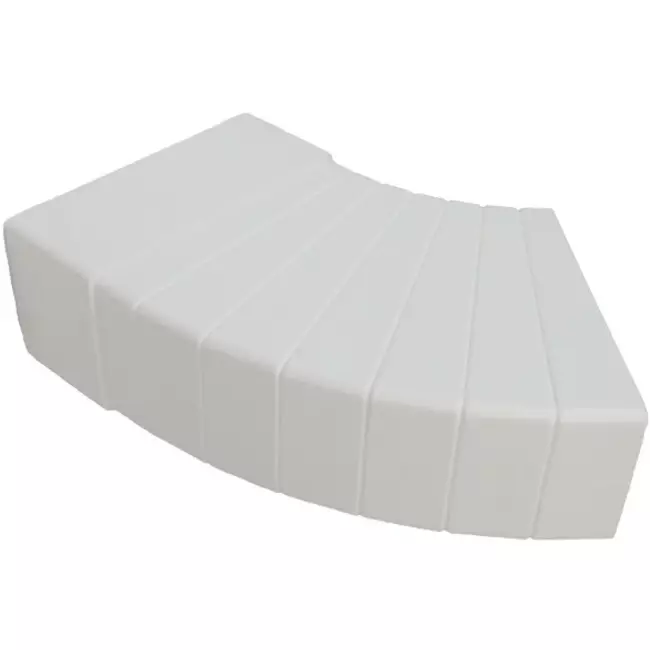 Rechthoekig kunststof horizontale 15-60 ° bocht 110x55 - KLH15-60