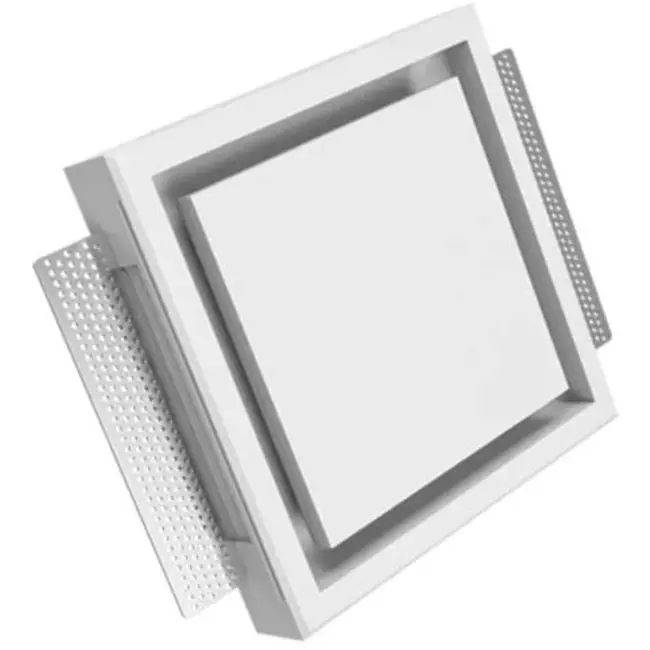 Ergovent instucbaar frameloos ventilatieventiel vierkant 125 mm