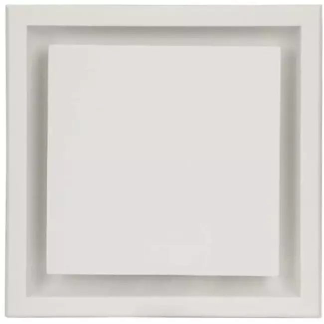 Ergovent instucbaar frameloos ventilatieventiel vierkant 125 mm