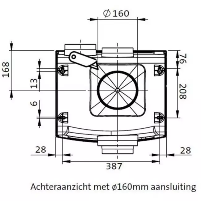 Orcon MVS-15RHB Pakket 550 m³/h + vochtsensor + RFT bediening + 4 ventielen - randaarde stekker