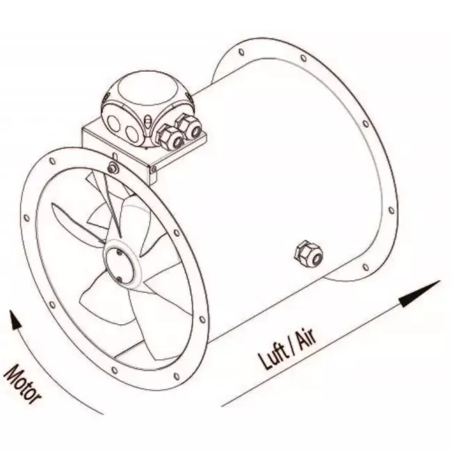 Axial 315mm ventilateur de gaine - AL 315 D4 01