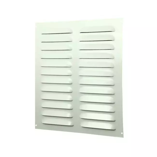 Metalen rechthoekige sleuf rooster 260x280 wit - MR2628
