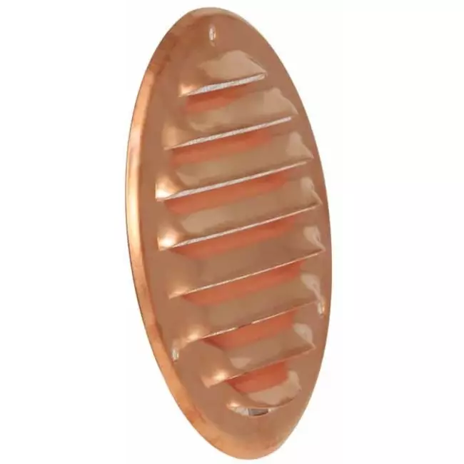 Metalen ventilatierooster rond 100 mm koper - MR100Cu