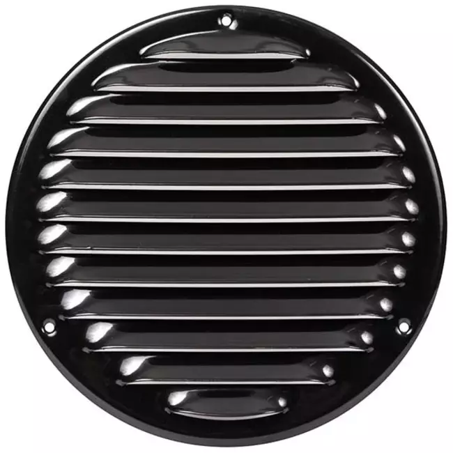 Metalen ventilatierooster rond Ø160 mm zwart - MR160M - RAL9005