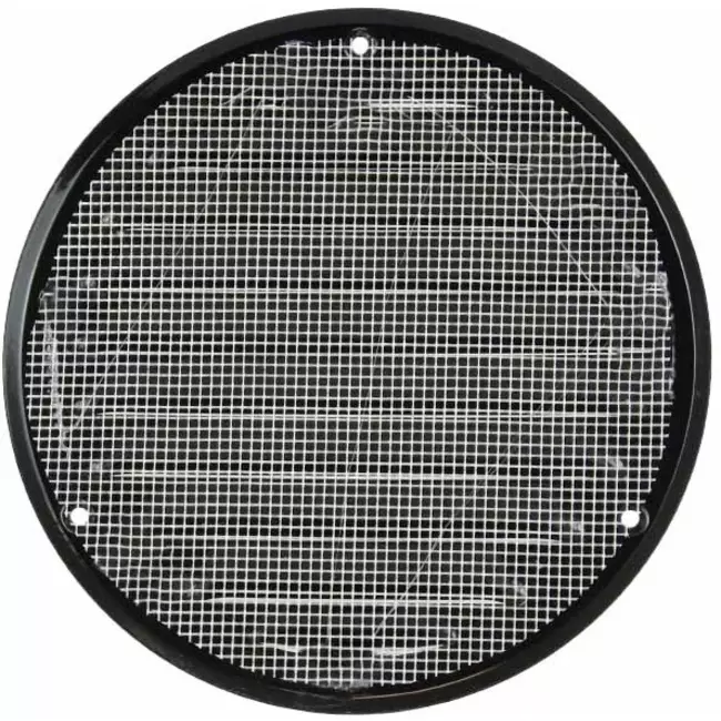 Metalen ventilatierooster rond 100 mm zwart - MR100M - RAL9005