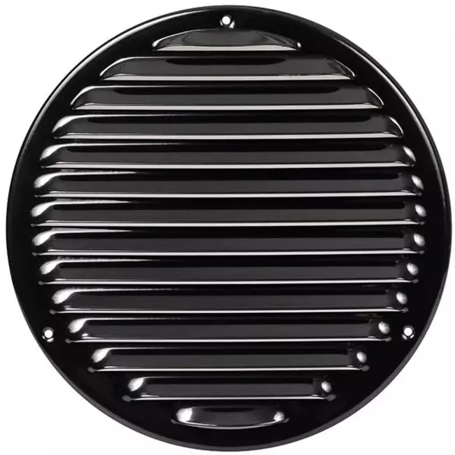 Metalen ventilatierooster rond Ø200 mm zwart - MR200M - RAL9005