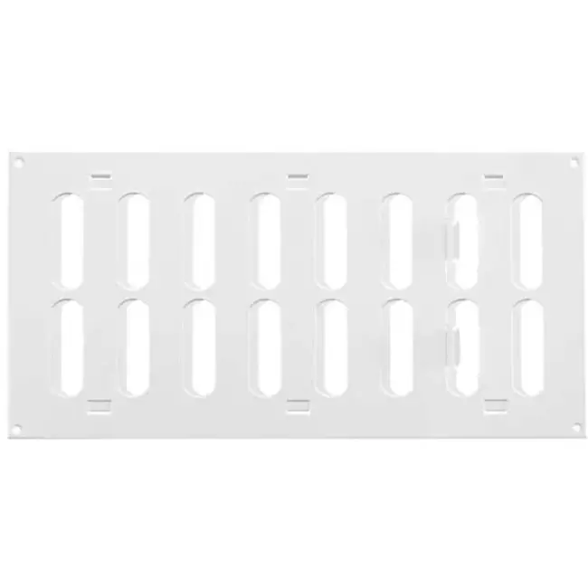 Metalen rooster verstelbaar 300x150mm wit - MR3015R - RAL9016