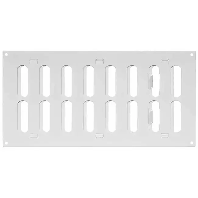 Metalen rooster verstelbaar 300x150mm wit - MR3015R - RAL9016