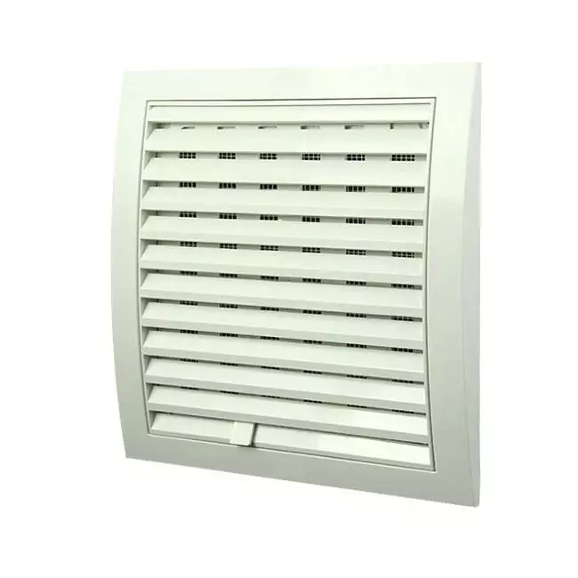 Muurrooster regelbaar 190x190 wit N12R