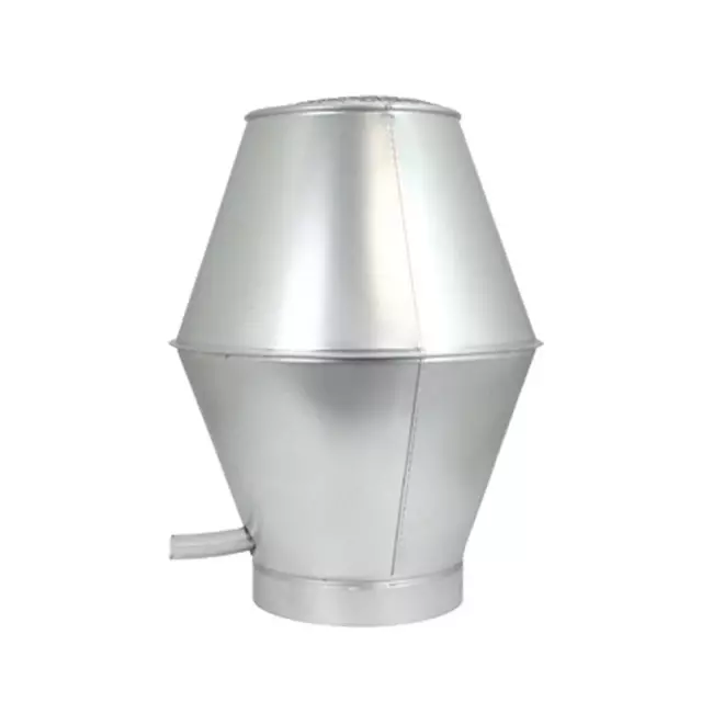 Capuchon déflecteur rond 100 mm sendzimir galvanisé