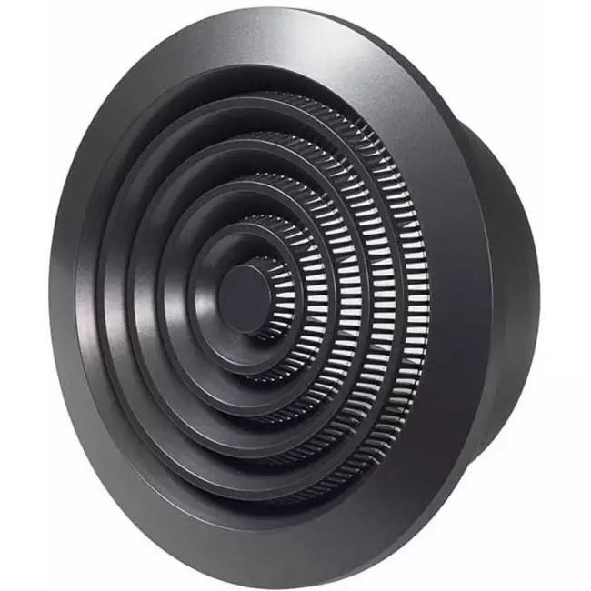 Rond ventilatierooster grill Ø125 mm antraciet - NGA125A