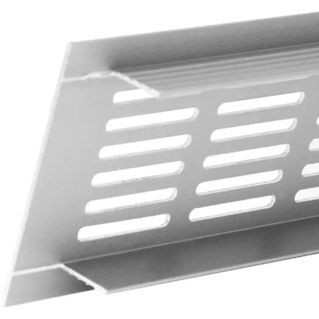 Plintrooster aluminium - zilver L=300mm x H=40mm -RA430S