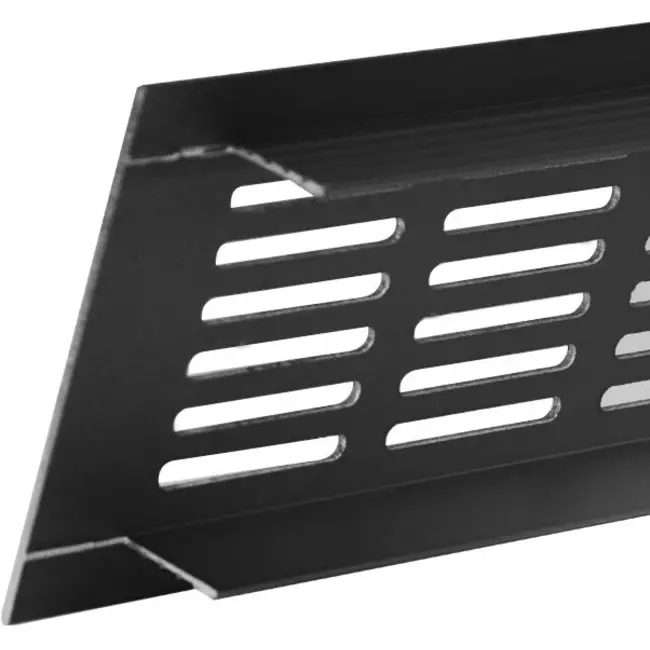 Plintrooster aluminium - zwart L=400mm x H=60mm -RA640B