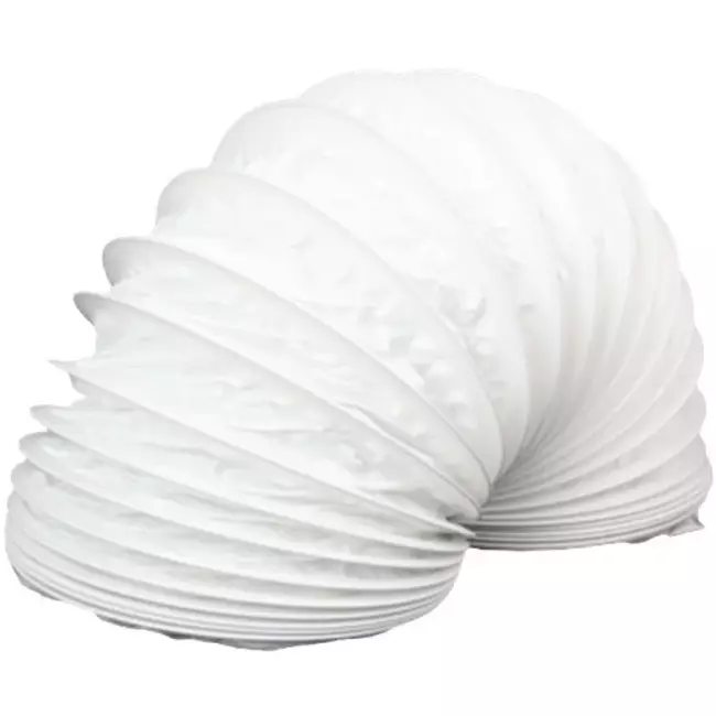 PVC 100 mm flexibele witte slang - 6 m