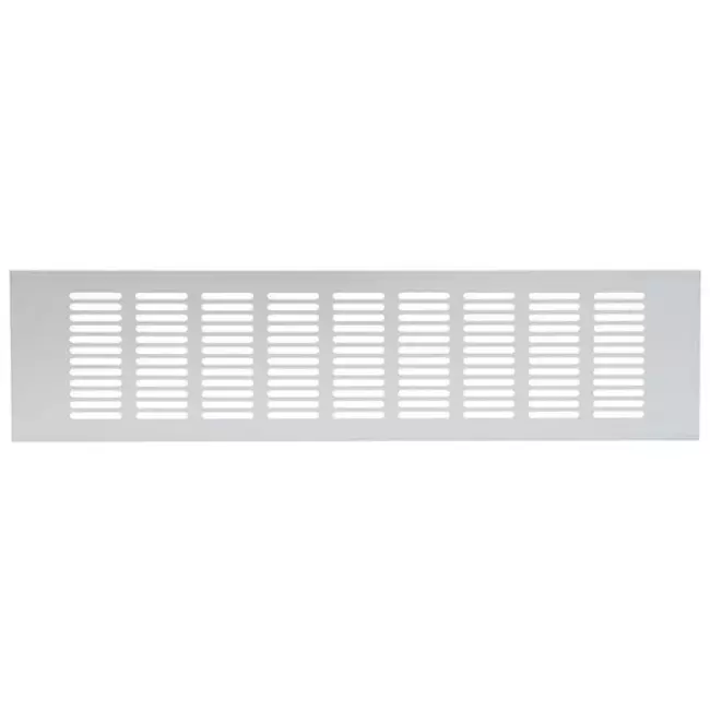 Grille de ventilation plinthe aluminium - argent L = 400 mm x H = 100 mm - RA1040S
