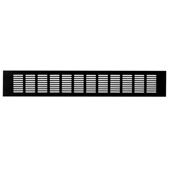 Plintrooster aluminium - zwart L=500mm x H=80mm -RA850B