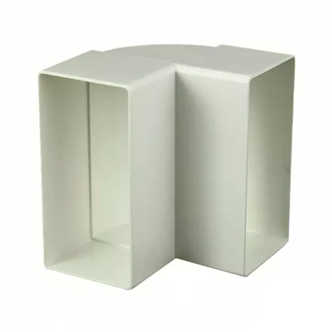 Rechthoekig kunststof verticale 90 ° bocht 110x55 - KLV