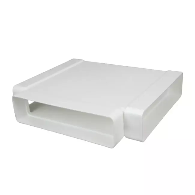 Rechthoekig kunststof T-stuk 220X55mm - KT25