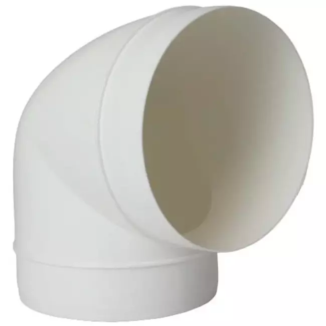 Ronde kunststof 90 ° bocht diameter: 100mm AL100-90