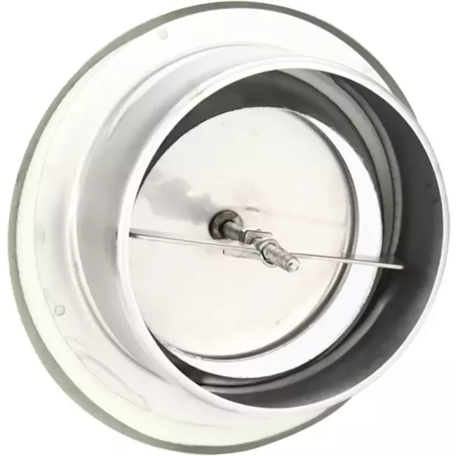 RVS ventilatie afvoer ventiel Ø 100 mm met montagebus - DVS100Y/1