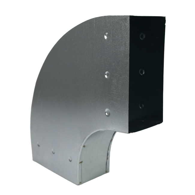 Bocht 90 graden 220x80 mm horizontaal tbv instortkanaal