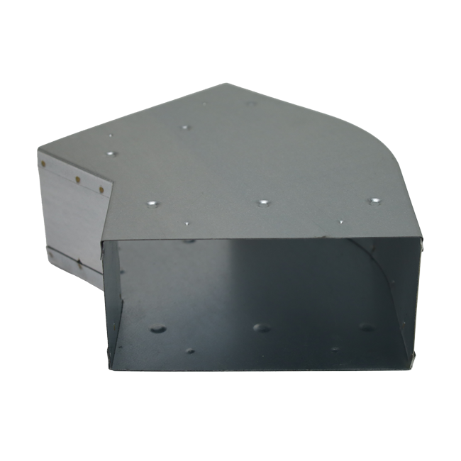 Instort ventilatiekanaal bocht 45 graden 300x80 horizontaal