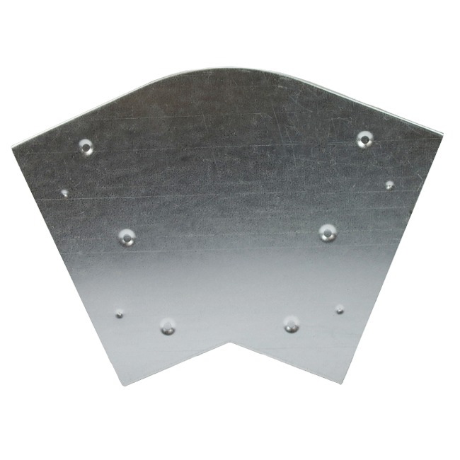 Instort ventilatiekanaal bocht 45 graden 300x80 horizontaal