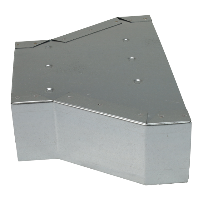 Verloopstuk 300 x 80 mm naar 220 x 80 mm tbv instortkanaal
