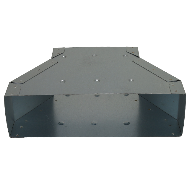 Verloopstuk 300 x 80 mm naar 220 x 80 mm tbv instortkanaal