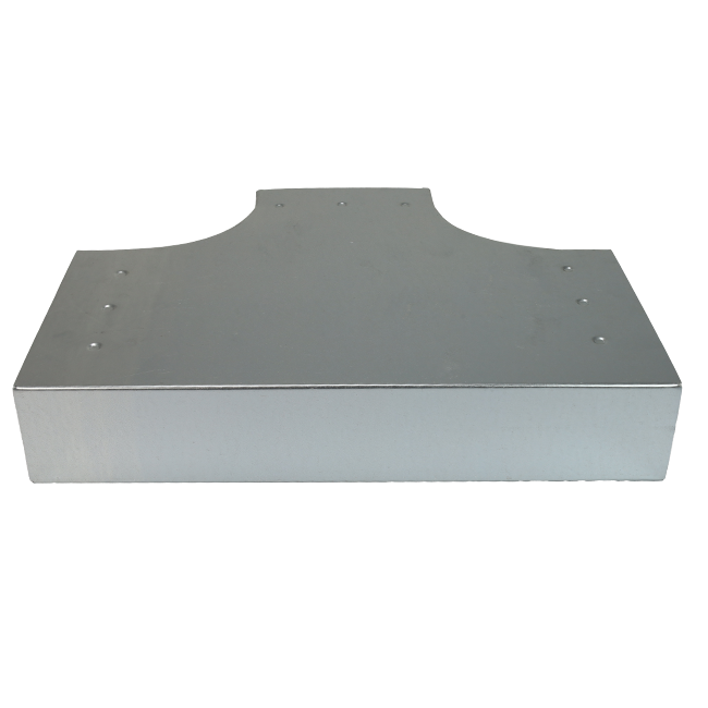 T-stuk 90 graden 220x80 mm - 220x80 mm tbv instortkanaal