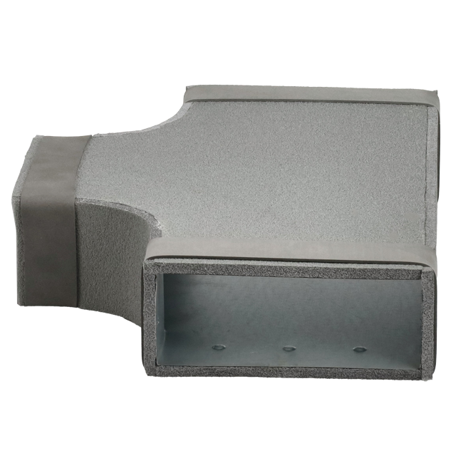 Thermoduct T-stuk 90 graden 220x80 - 220x80 tbv instortkanaal