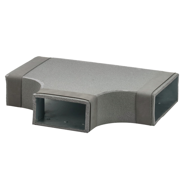 Thermoduct T-stuk 90 graden 220x80 - 220x80 tbv instortkanaal