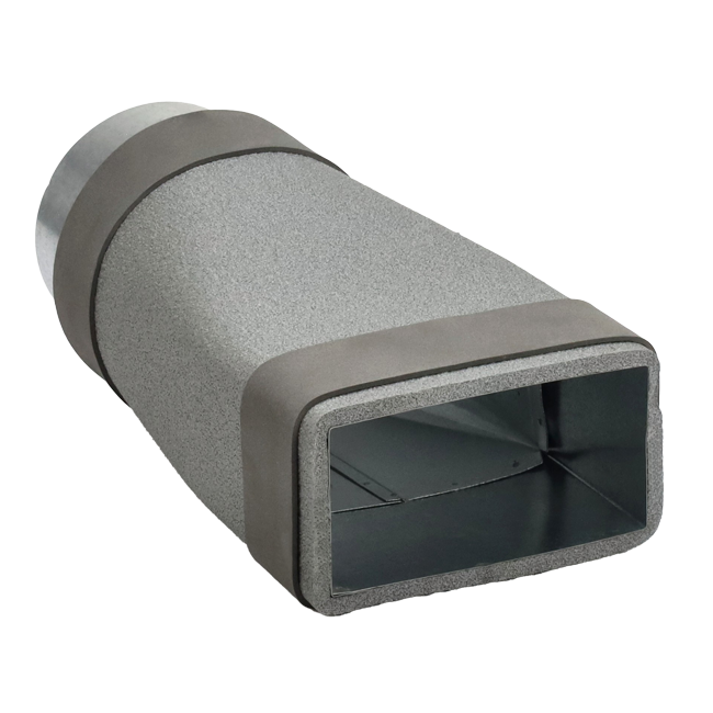 Thermoduct verloopstuk 170x80 naar diameter 125 mm tbv instortkanaal