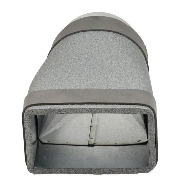 Thermoduct verloopstuk 170x80 naar diameter 125 mm tbv instortkanaal