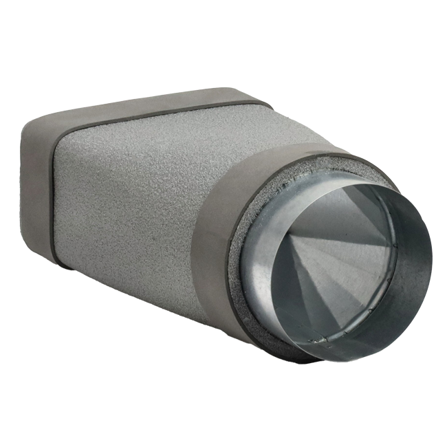 Thermoduct verloopstuk 170x80 naar diameter 125 mm tbv instortkanaal