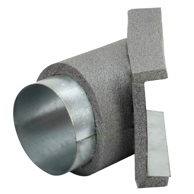 Thermoduct 45 graden aftak stuk 80 mm