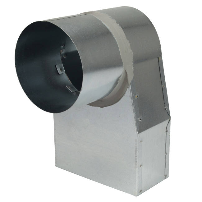 Lepe hoekstuk 220x80 mm naar diameter 160 mm