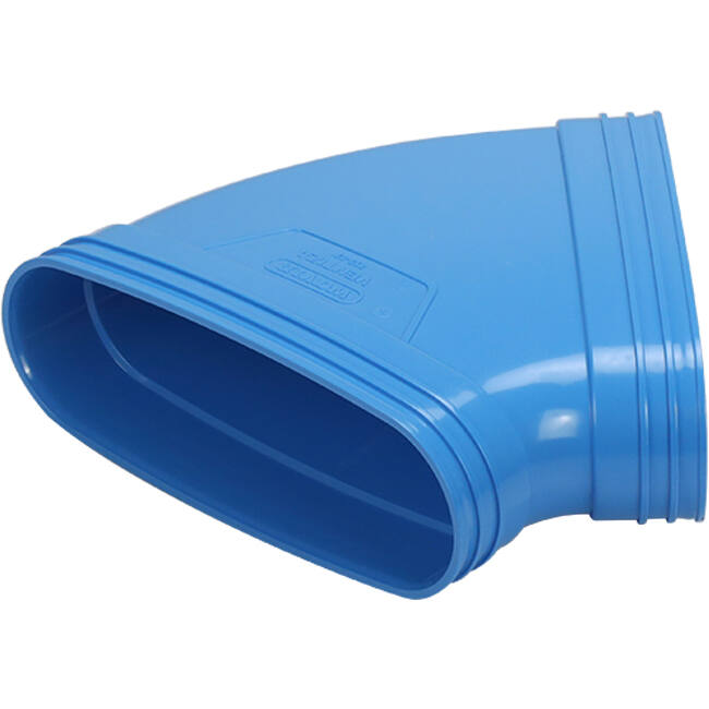 Wavin Ventiza bocht 45 graden PVC ovaal 235x80 mm horizontaal M/M