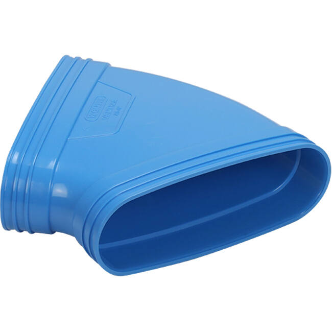 Wavin Ventiza bocht 45 graden PVC ovaal 235x80 mm horizontaal M/M